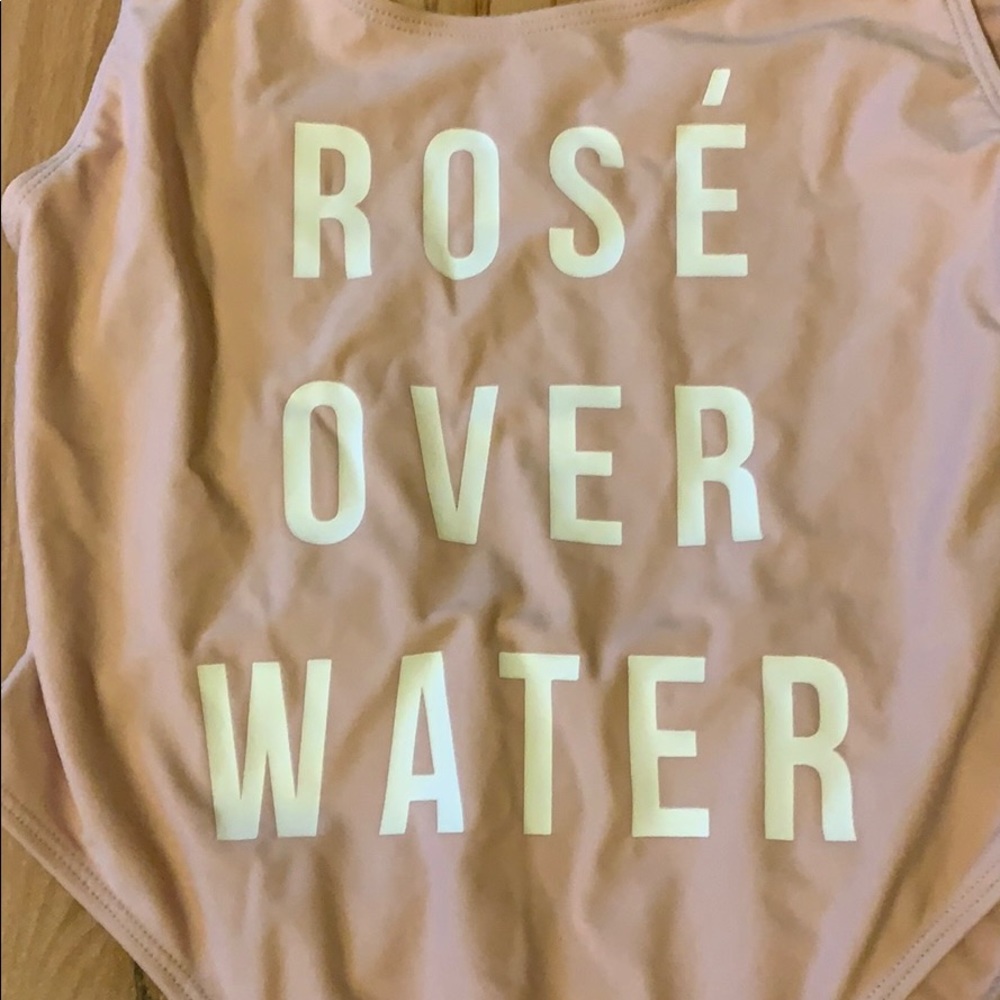 Rosé over water one piece bathing suit - Picture 3 of 7